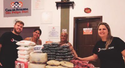Movidesk doa mil quilos de alimentos para 5 instituições carentes de Blumenau