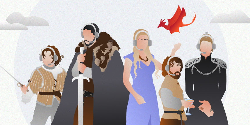 Time de atendimento de Game of Thrones