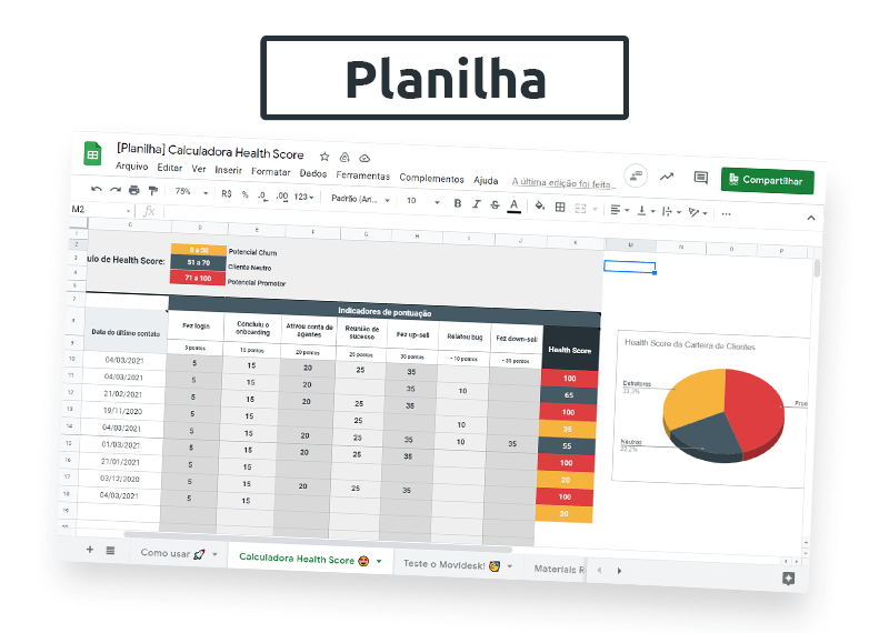 [Planilha] Calculadora Health Score